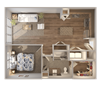 Skyline at Midtown A4b-1 Floorplan Skyline at Midtown A4b-1 Floorplan